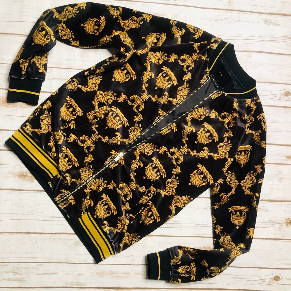 Men’s Zara Velour Bomber Jacket